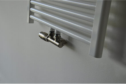 Riko Set Theromstatisch Onderblok Haaks-Links Geborsteld Staal