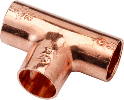 Riko T-stuk Roodkoper 12x12x12 mm
