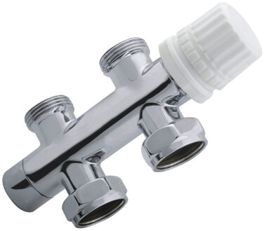 Riko Thermostatisch 3/4 Onderblok Recht - Chroom