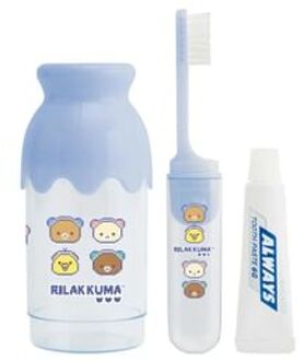 Rilakkuma Toothbrush Set Blue 1 set