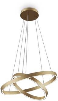 Rim hanglamp 830 2 ringen Ø 60 cm messingkleurig