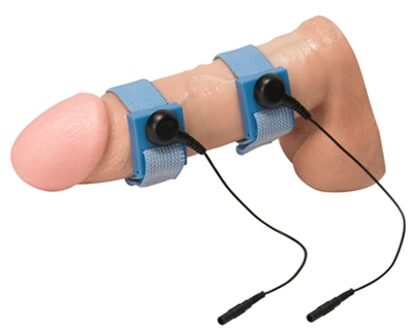 Rimba Electrosex Elastische Penis Banden Zwart / Blauw