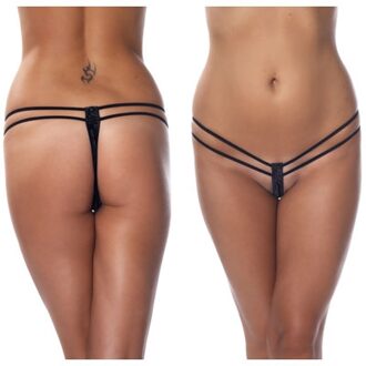 Rimba Streep G-string - Zwart