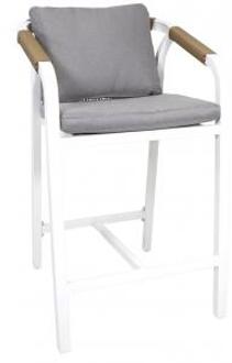 Rimini Barstoel Witte hoge tuinstoel - set van 4 stuks