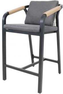 Rimini Barstoel Zwarte hoge tuinstoel - set van 4 stuks