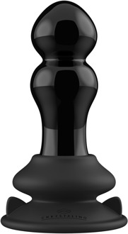 Rimly - Vibrerende Glazen Buttplug met Zuignap