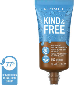 Rimmel Kind and Free Skin Tint Moisturising Foundation 30ml (Various Shades) - Cinnamon