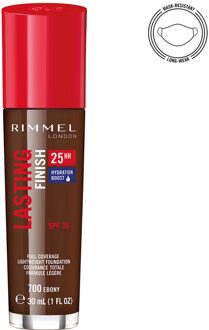 Rimmel London Lasting Finish 25H With Comfort Serum Foundation - Ebony