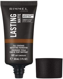 Rimmel London Lasting Matte Foundation 30 ml (Verschillende Tinten) - 601 Soft Chocolate