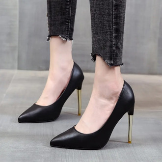 Rimocy Super High Heels Women Pumps Stiletto Heel 11cm Classic Black White Pointed Toe Wedding Party Shoes Woman Plus Size 35-44