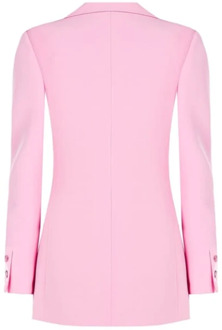 RINASCIMENTO Effen kleur jas, technische stof, enkele knoop, lange mouwen Rinascimento , Pink , Dames