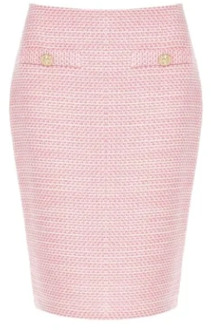 RINASCIMENTO Renaissance Tweed Pencilrok Rinascimento , Pink , Dames - XL
