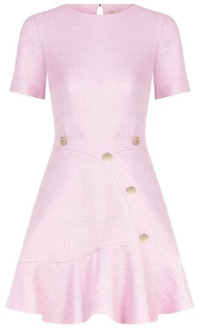 RINASCIMENTO Tweed jurk met lurex draden Rinascimento - Cfc0118602003 Rinascimento , Pink , Dames - L,M
