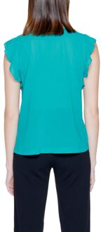RINASCIMENTO V-hals Rimpel Blouse Ri14208200148ro Groenblauw