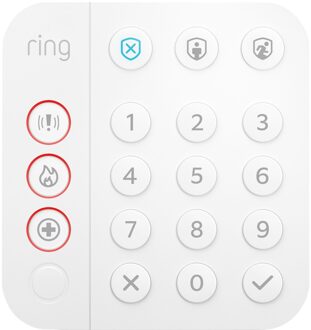 Ring Alarm Keypad 2nd Gen Inbraakbeveiliging Wit