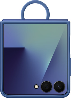 Ring Case (Silicone) voor Samsung Galaxy Z Flip7 5G Telefoonhoesje Blauw