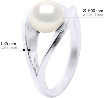 Ring Echte Cultiveerde Zoetwaterparel Knop 8-9 mm Wit - N