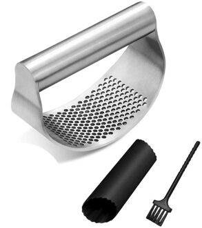 Ring Knoflookpers Vleesmolen Crusher En Dunschiller Met Schone Borstel Roest Proof Roestvrij Staal Makkelijk Schoon Vaatwasmachinebestendig