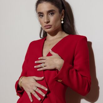 ring met Multicolour Zirkonia afgewerkt in 18K geel goud - Cuix Veelkleurig - One Size