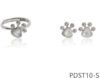 Ring Oorbellen Vlinder Stone Sieraden Sets Voor Vrouwen Fahion PDST10