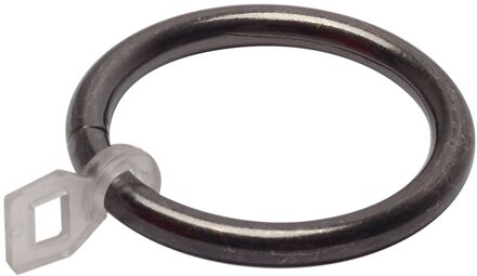Ring + Overklikoog Zwart Nikkel 20mm - 6 Stuks