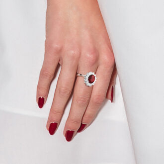 Ring "Ruby" zilveren sieraden 925 - Kate