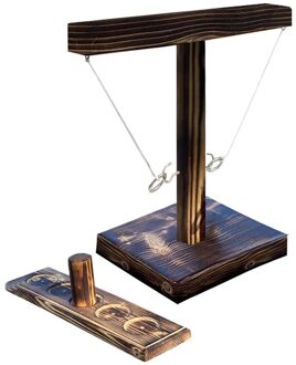 Ring Toss Game Party Speelgoed Moderne Eenvoudige Houten Haak Game Set Haken Snelle Interactieve Game Leisure Industriële stijl B