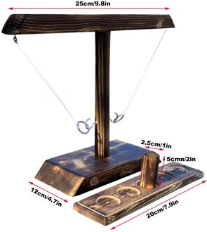 Ring Toss Game Party Speelgoed Moderne Eenvoudige Houten Haak Game Set Haken Snelle Interactieve Game Leisure Industriële stijl B3