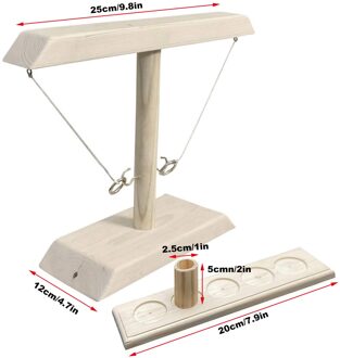 Ring Toss Game Party Speelgoed Moderne Eenvoudige Houten Haak Game Set Haken Snelle Interactieve Game Leisure Industriële stijl paars