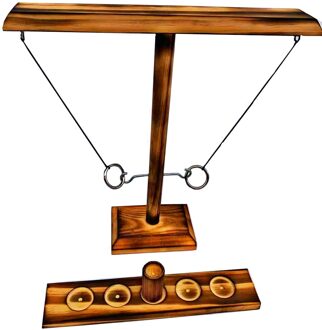 Ring Toss Spelletjes Voor Kinderen Volwassenen Home Party Drinken Games Snelle Handheld Houten Bordspellen Shot Ladder Bundel outdoor Bars Wood color1