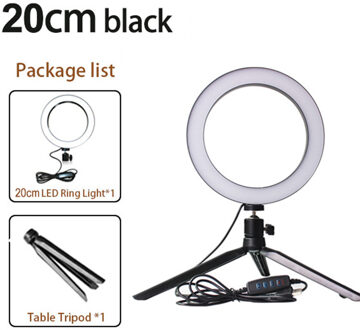 Ring Vullen Licht Dimbare Stand Schoonheid LED Ring Licht Video Lamp Koud Warm Traploze W/Statief 2 in 1 make-up Verlichting Selfie 20cm
