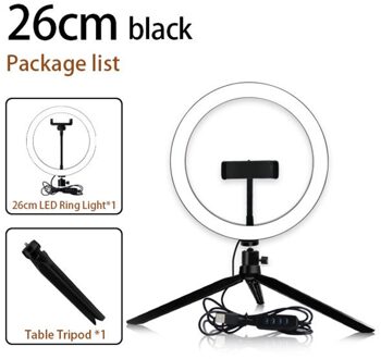 Ring Vullen Licht Dimbare Stand Schoonheid LED Ring Licht Video Lamp Koud Warm Traploze W/Statief 2 in 1 make-up Verlichting Selfie 26cm