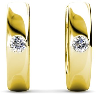 Ringen Oorbellen - Goud en Kristal