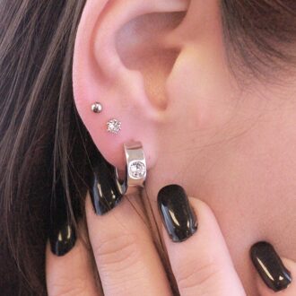 Ringen Oorbellen - Zilver en Kristal