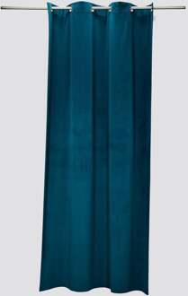 Ringgordijn in fluweellook, blauw, Größe 135/245