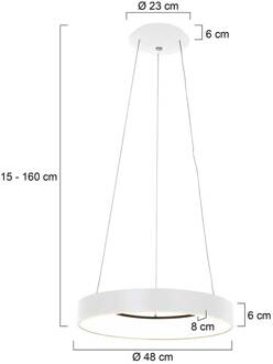 Ringlede Hanglamp Wit