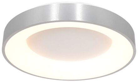 Ringlede plafondlamp zilver ingebouwd LED Ø 30 cm Grijs