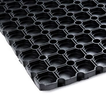 Ringmat 40x60 cm - Gesloten bodem Zwart