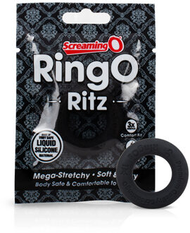 RingO Ritz Siliconen Cockring Rond Design - GEEN