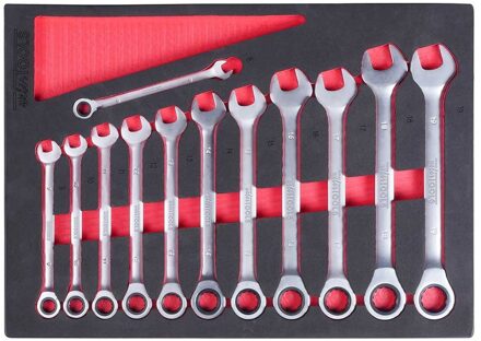 Ringratelsleutels 12 delig WT8912