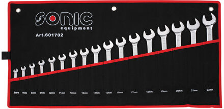 Ringsteeksleutel set in etui 17-dlg.