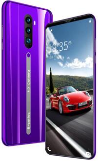 Rino3 Pro 5.8 Inch Scherm Android Telefoon Purple Water Screen Smartphone Effen Kleur Mobiele Telefoon Cool Vorm Mode paars AU