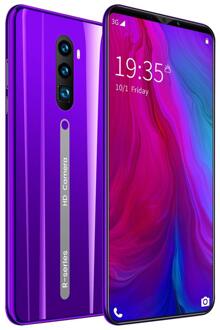 Rino3 Pro 5.8 Inch Scherm Android Telefoon Purple Water Screen Smartphone Effen Kleur Mobiele Telefoon Koele Vorm mode paars AU