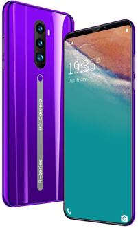 Rino3 Pro 5.8 Inch Scherm Android Telefoon Purple Water Screen Smartphone Effen Kleur Mobiele Telefoon Koele Vorm mode paars UK