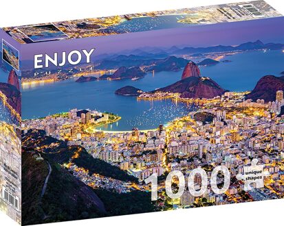 Rio de Janeiro by Night - Brazil Puzzel (1000 stukjes)