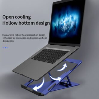 Riser Laptop Stand Voor 11 Tot 17Inch Kantoor Notebook Ondersteuning Aluminium Verstelbare Beugels Voor Draagbare Computer Accessoires lavendel blauw