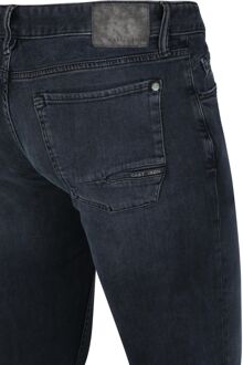 Riser Slim Jeans Vintage Washed Denim Zwart - W 30 - L 34,W 31 - L 34,W 34 - L 32