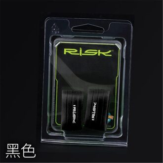 Risico 1 Paar Fietsstuur Tape Vaste Ring Rubber Anti-Skip Racefiets Stekkers Voor Handvat Bar Tape zwart