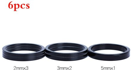 RISICO 2/3/5mm Bike Vork Fine-tuning Wasmachines Aluminiumlegering 6 stks Fiets Ringen Stuurpen Spacers Bike Headset Raise Stuur Onderdelen