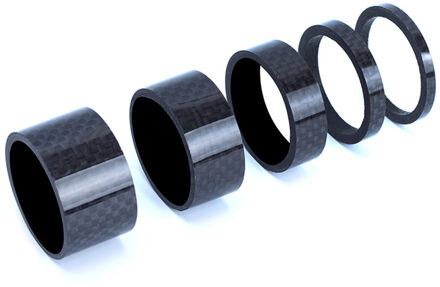 Risico 28.6mm Carbon Fiber Washer Fiets Headset Stem Wasmachine 3mm 5mm 10mm 15mm 20mm voor MTB Fiets 1 1/8 "Vork Fietsen Accessoires 5stk